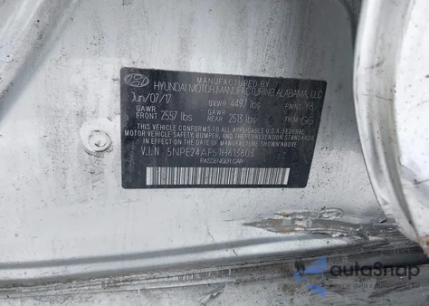 2018 Hyundai Sonata Se from USA, damaged, VIN 5NPE24AF5JH613603